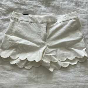 NWT jcrew white linen shorts